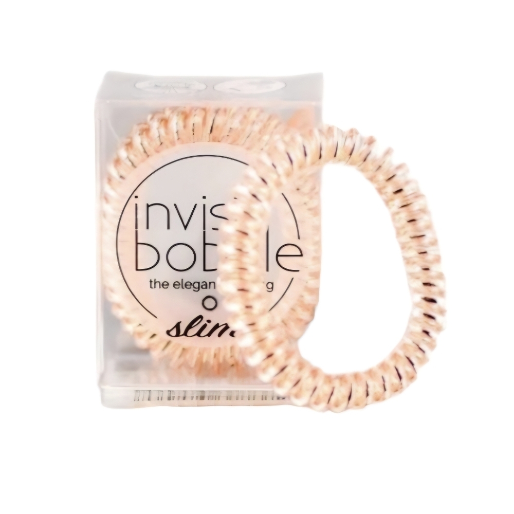 Invisibobble Slim Elegant Hair Ring Ties in Bronze Me Pretty 3 Pack
